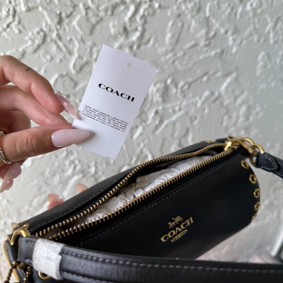 NWT Coach Nolita Barrel Bag with Gold Hardware & Grommets, Mini Bag, Leather - Picture 7 of 8